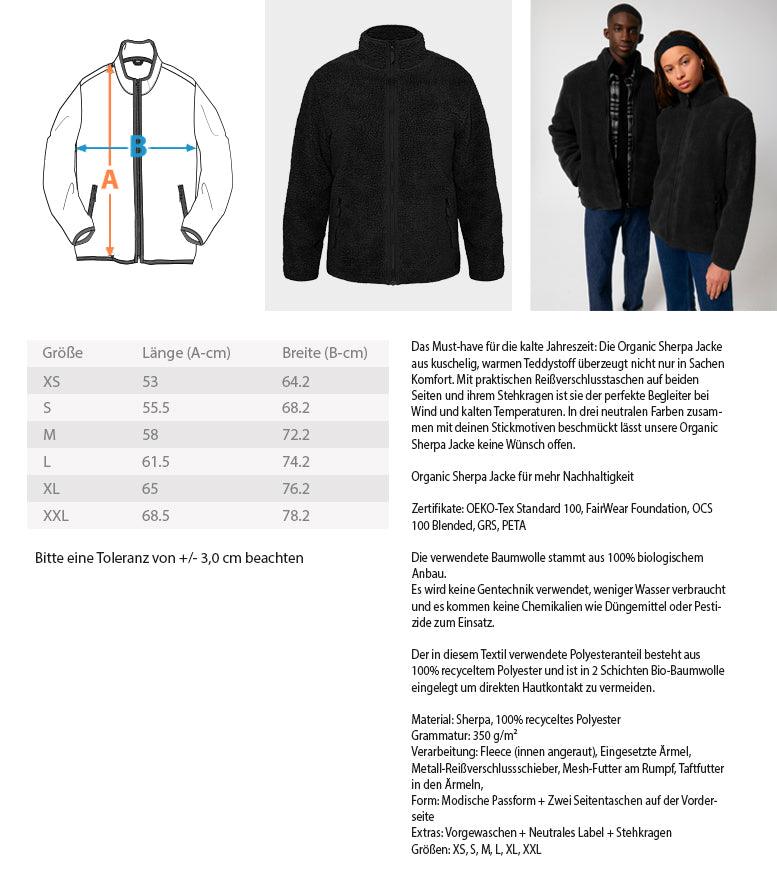 Animal Liberation - Sherpa Kuschel Jacke mit Stick - Team Vegan © vegan t shirt