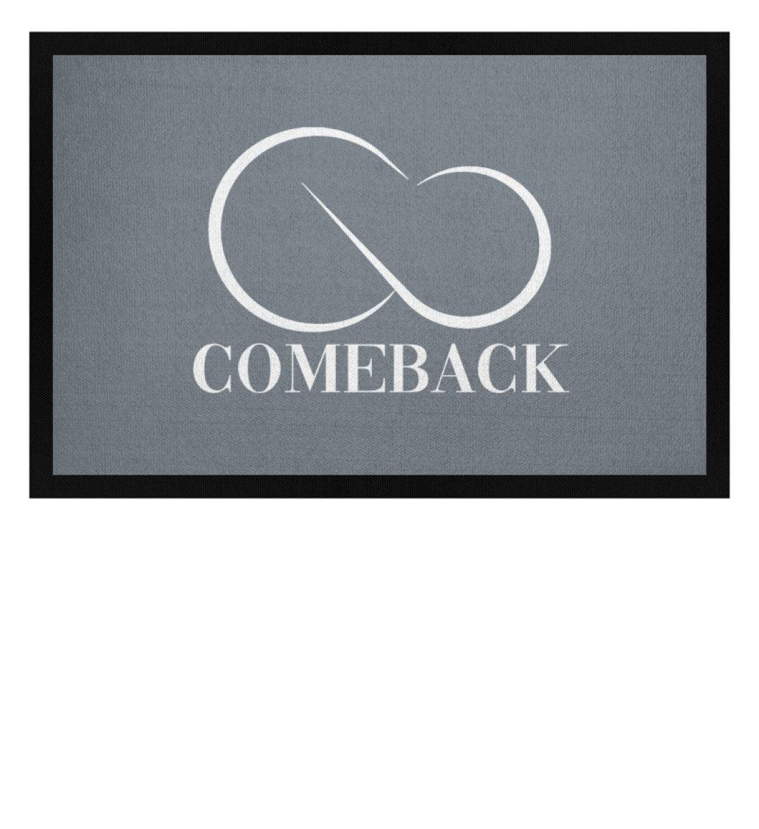 Comeback (weiß) - Fußmatte mit Gummirand - Team Vegan © vegan t shirt