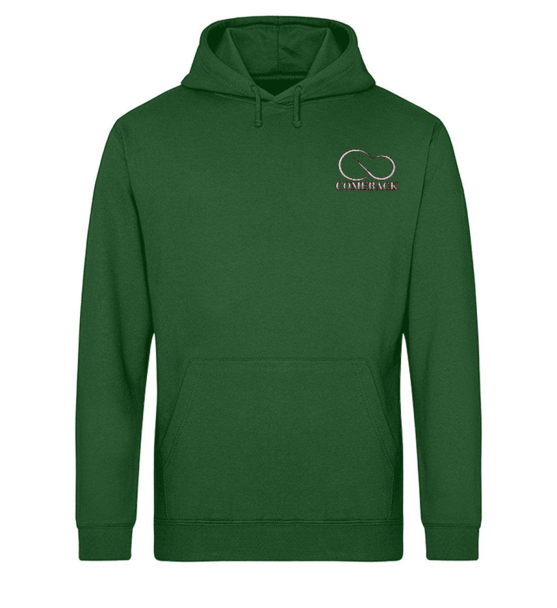 Comeback (weiß) - Unisex Organic Hoodie mit Stick - Team Vegan © vegan t shirt