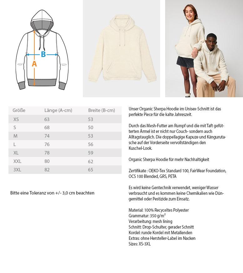 V-E-G-A-N - Sherpa Kuschel Hoodie mit Stick - Team Vegan © vegan t shirt