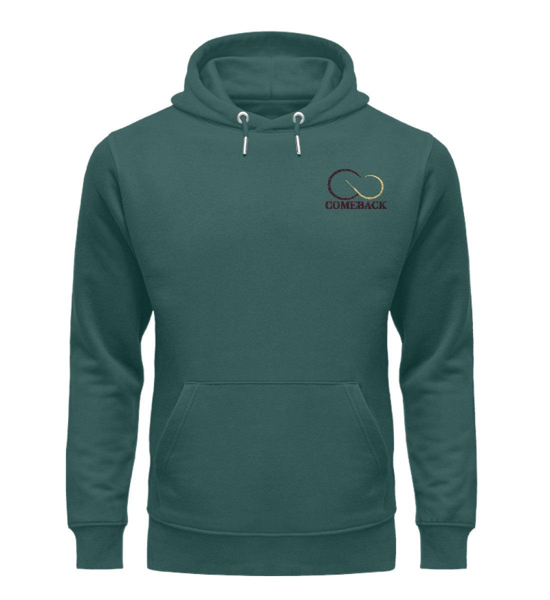 Comeback (schwarz) - Unisex Premium Organic Hoodie mit Stick - Team Vegan © vegan t shirt