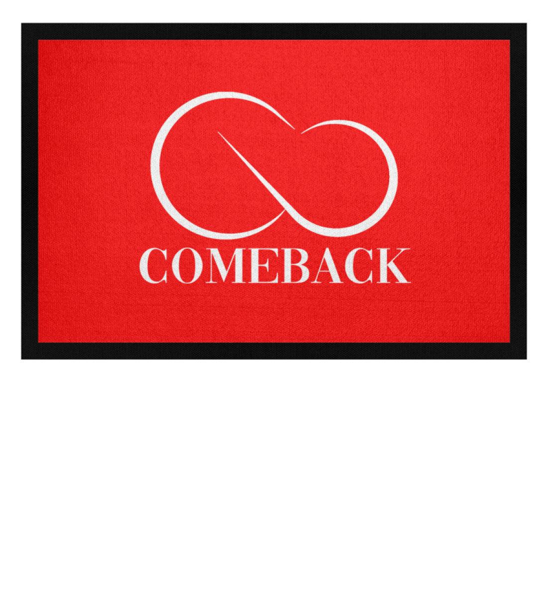 Comeback (weiß) - Fußmatte mit Gummirand - Team Vegan © vegan t shirt