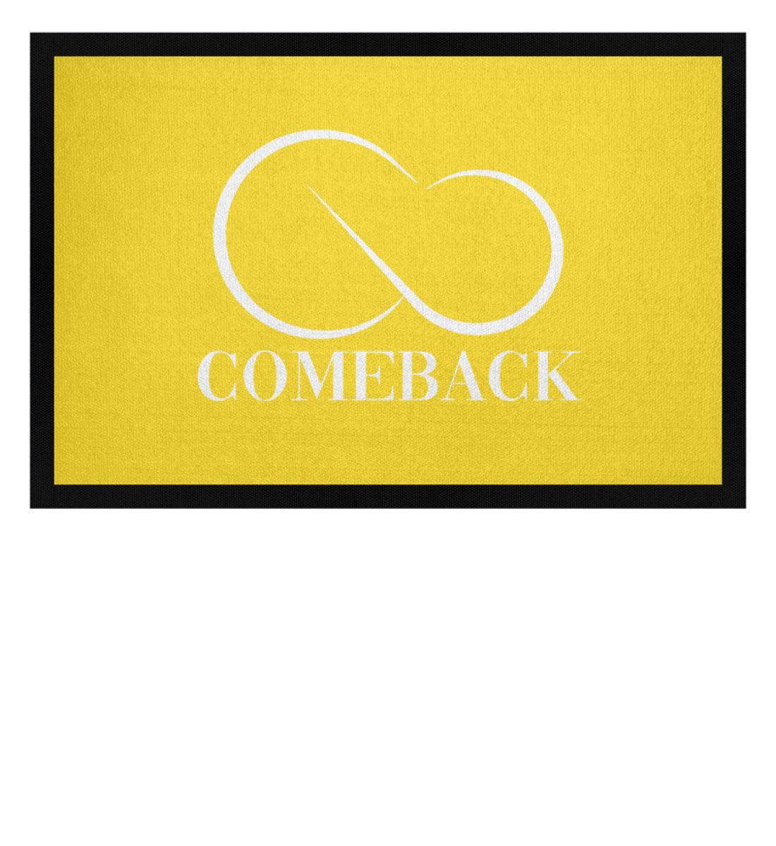 Comeback (weiß) - Fußmatte mit Gummirand - Team Vegan © vegan t shirt