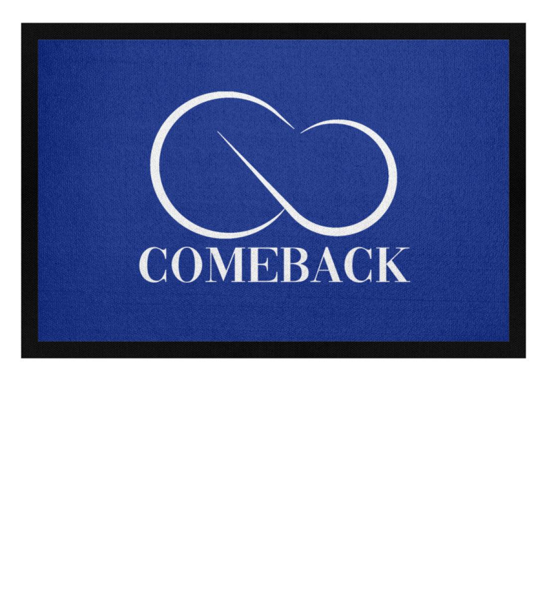 Comeback (weiß) - Fußmatte mit Gummirand - Team Vegan © vegan t shirt