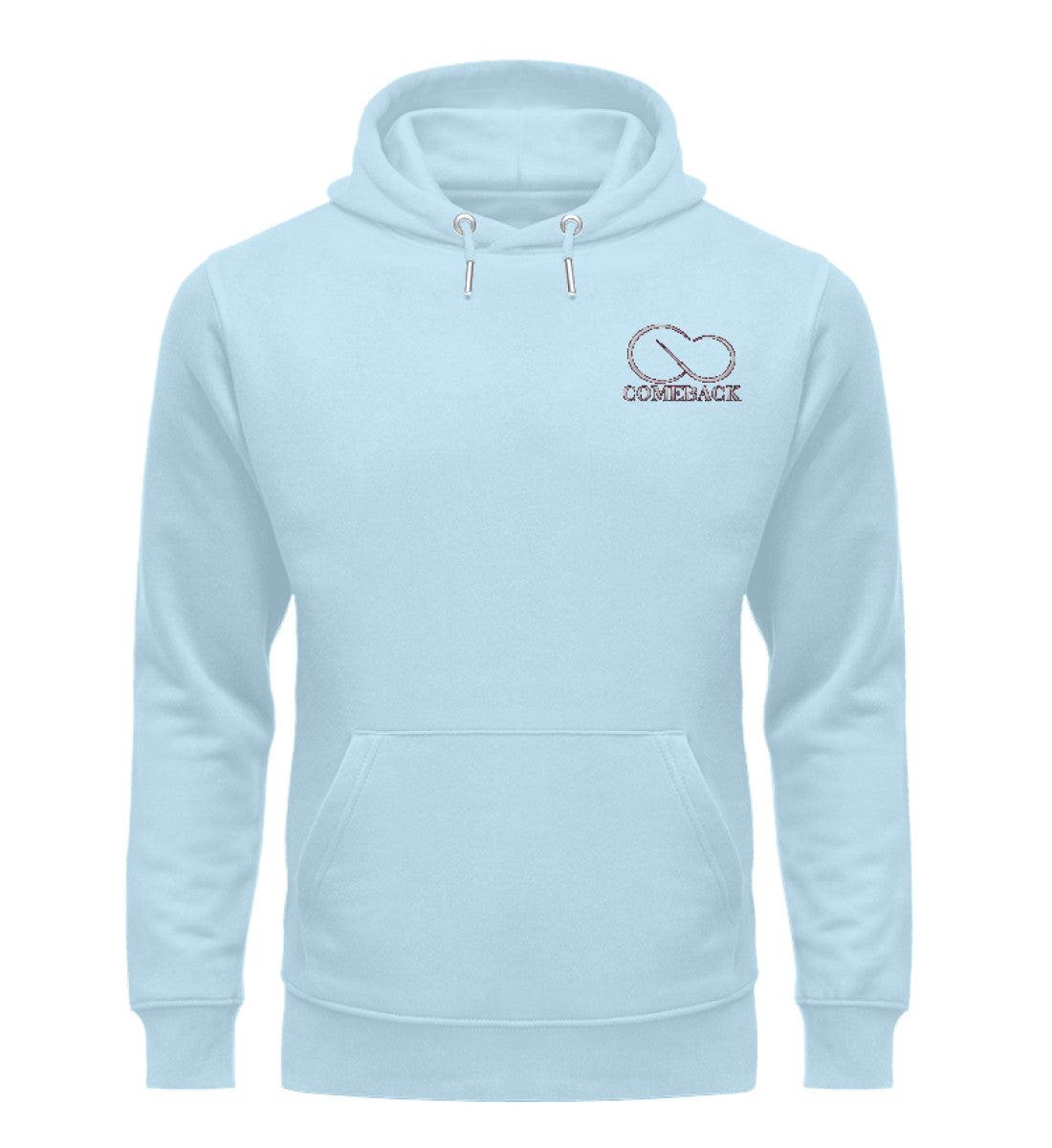 Comeback (weiß) - Unisex Premium Organic Hoodie mit Stick - Team Vegan © vegan t shirt