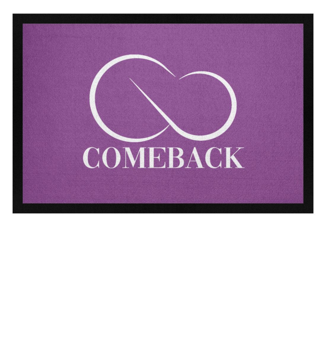 Comeback (weiß) - Fußmatte mit Gummirand - Team Vegan © vegan t shirt