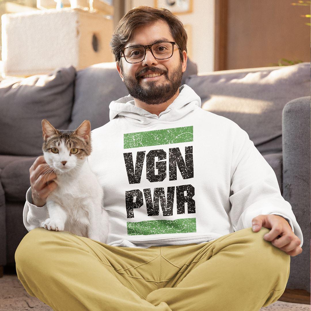 VGN PWR - Unisex Organic Hoodie - Team Vegan © vegan t shirt