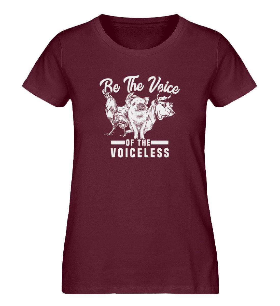 Be The Voice of the voiceless - Damen Organic Shirt - Team Vegan © vegan t shirt