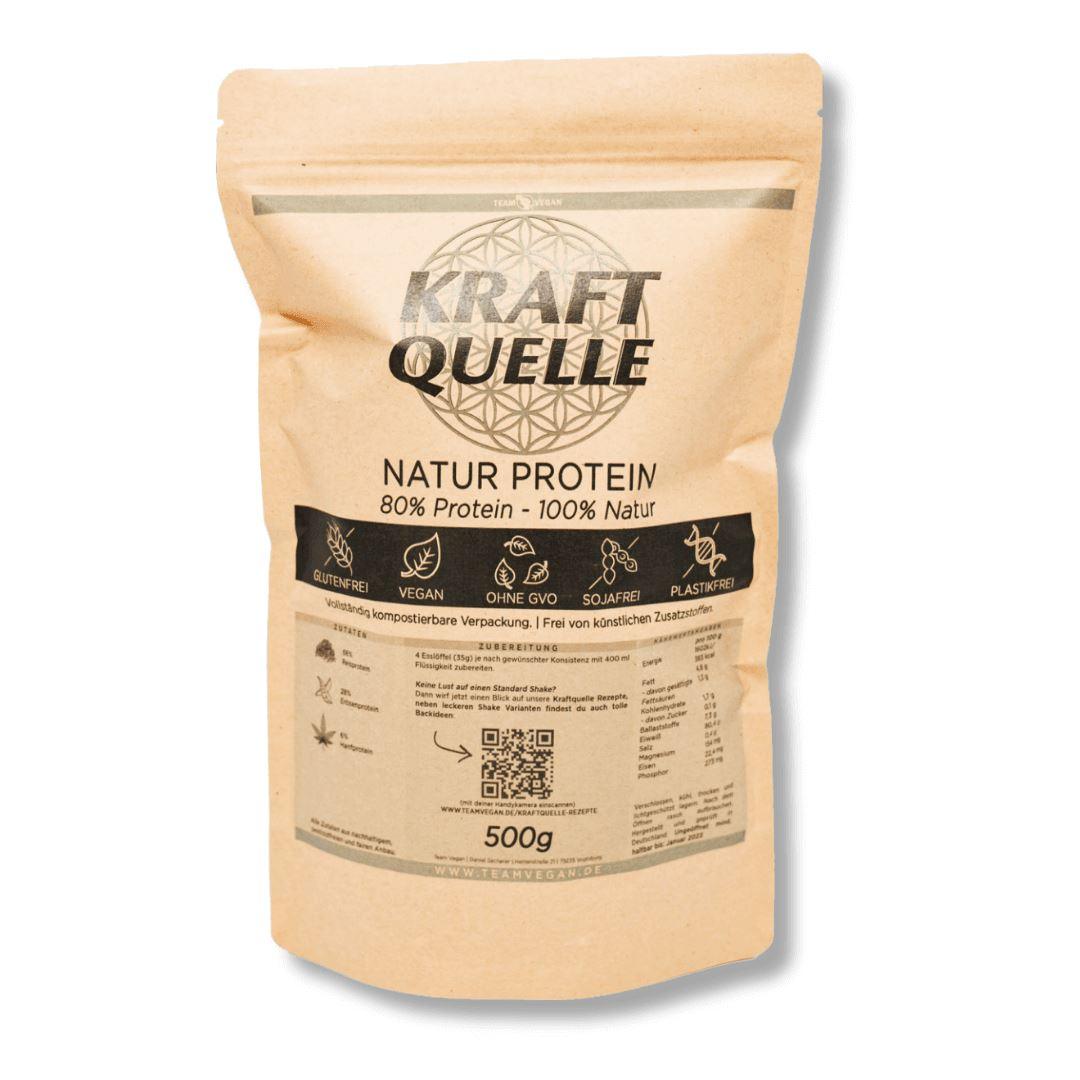 Bio Vegan Proteinpulver - Kraftquelle - Team Vegan © vegan t shirt