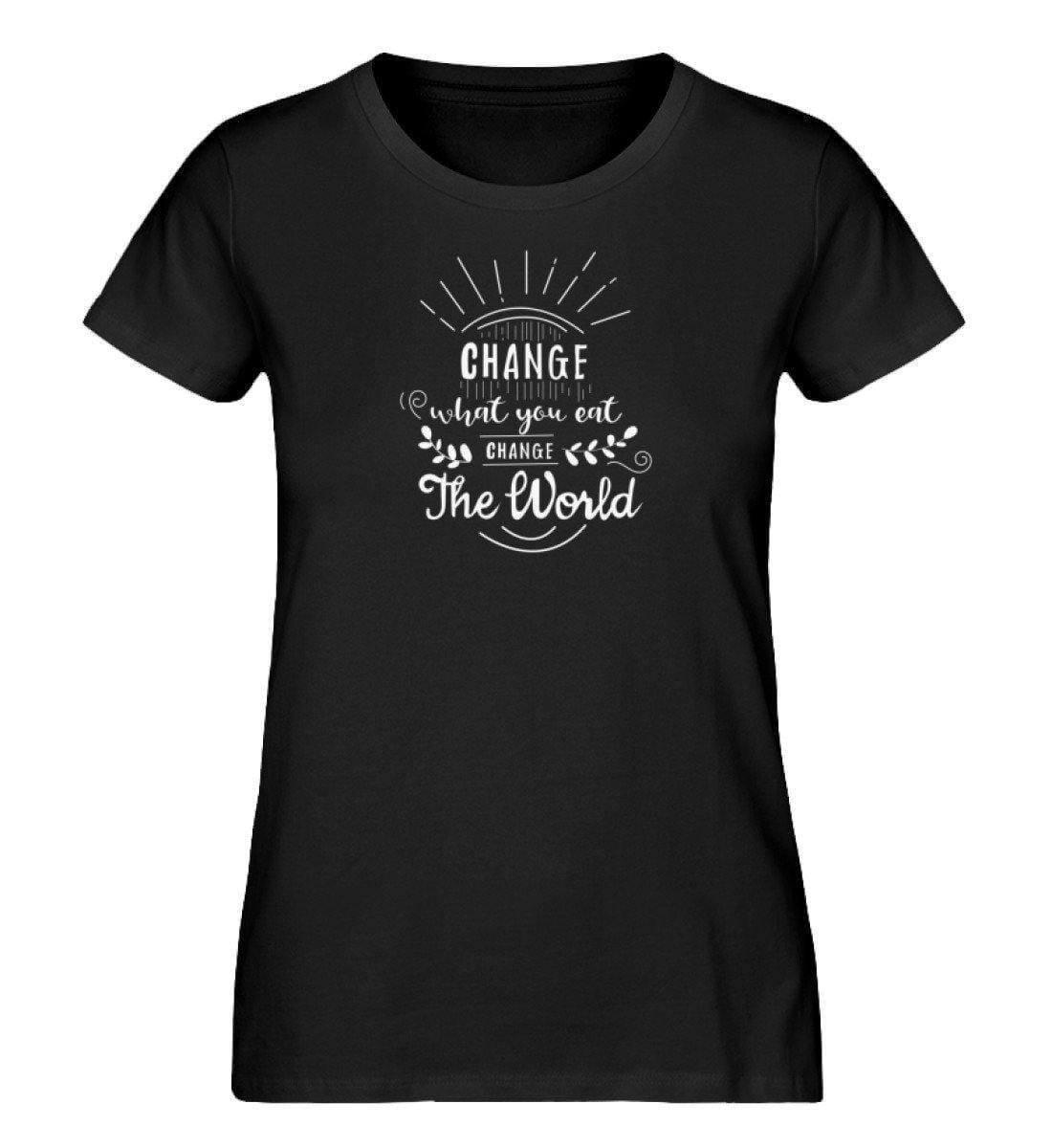 Change what you eat - Damen Organic Shirt - Team Vegan © vegan t shirt