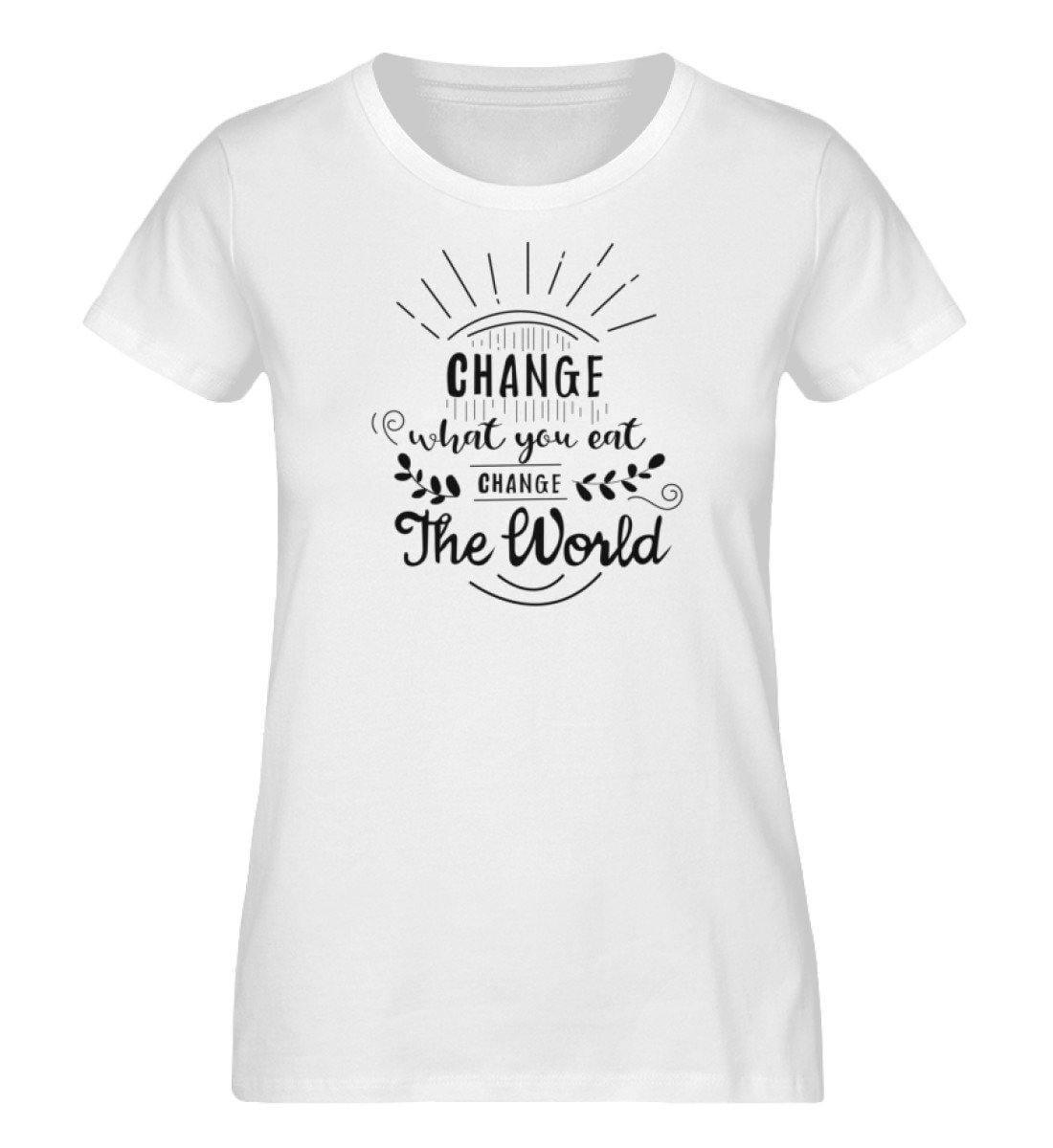 Change what you eat - Damen Organic Shirt - Team Vegan © vegan t shirt