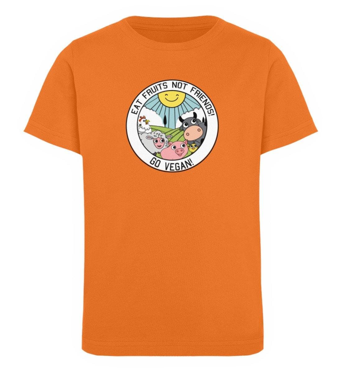 Eat Fruits Not Friends - Kinder Organic T-Shirt Mini Creator T-Shirt ST/ST Shirtee Bright Orange 12/14 (152/164)