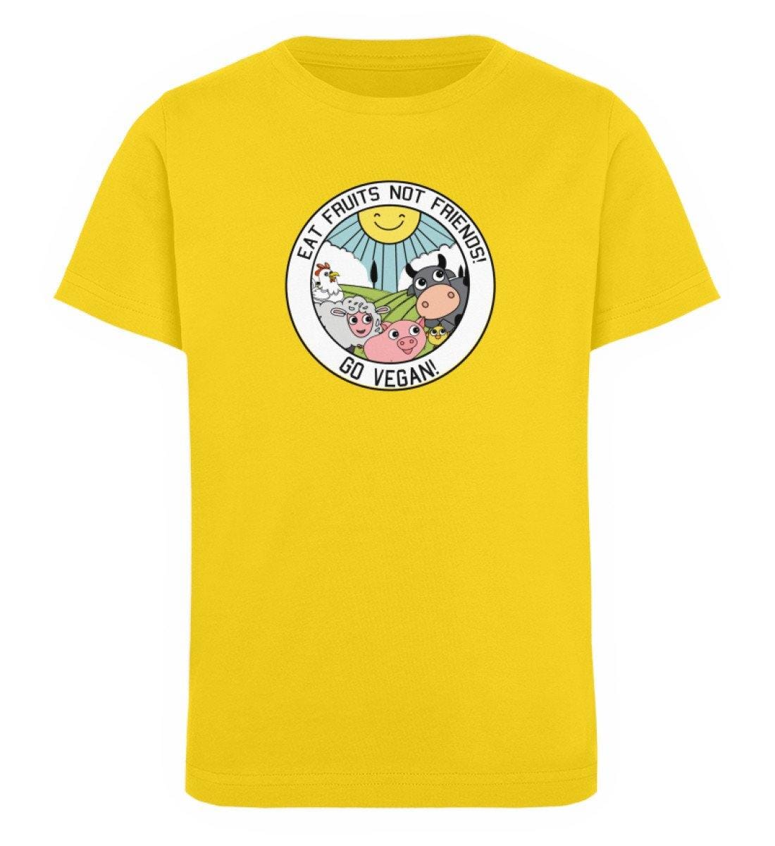 Eat Fruits Not Friends - Kinder Organic T-Shirt Mini Creator T-Shirt ST/ST Shirtee Golden Yellow 12/14 (152/164)