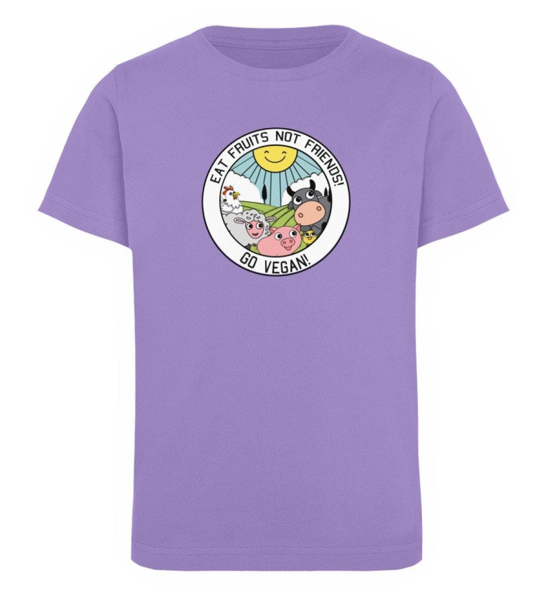 Eat Fruits Not Friends - Kinder Organic T-Shirt Mini Creator T-Shirt ST/ST Shirtee Lavender Dawn 12/14 (152/164)