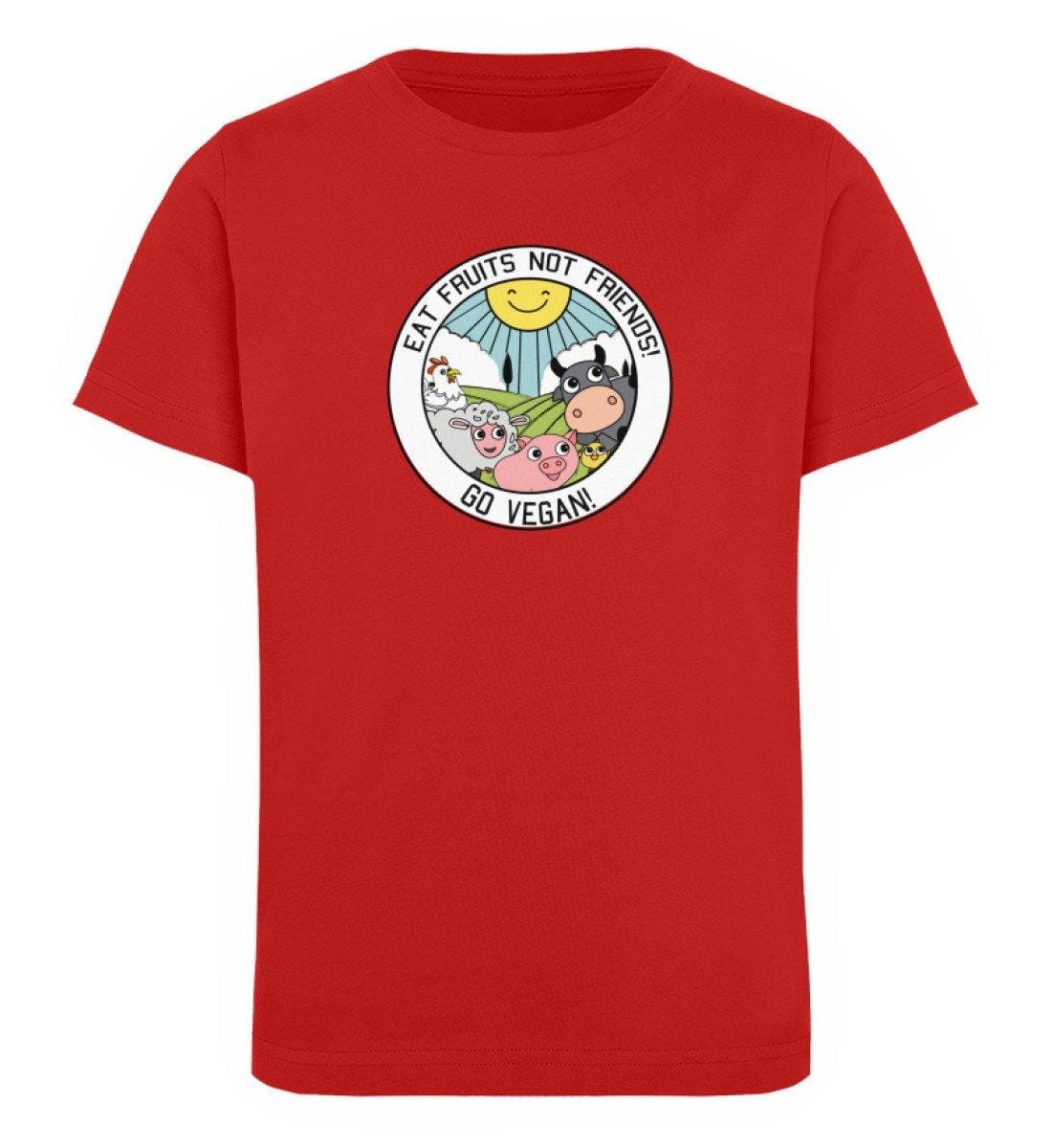 Eat Fruits Not Friends - Kinder Organic T-Shirt Mini Creator T-Shirt ST/ST Shirtee Red 12/14 (152/164)