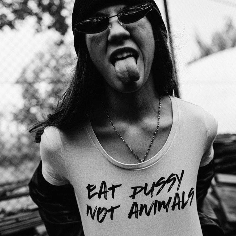 Eat pussy not animals - Unisex Organic Shirt - Team Vegan © vegan t shirt