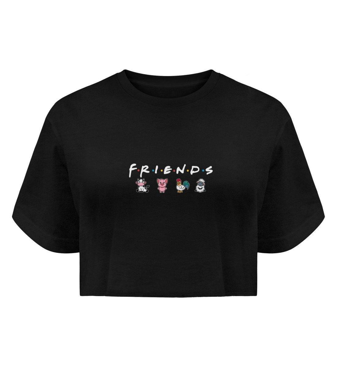 Friends - Boyfriend Organic Crop Top - Team Vegan © vegan t shirt