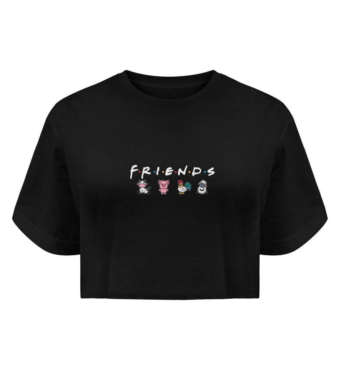 Friends - Boyfriend Organic Crop Top - Team Vegan © vegan t shirt