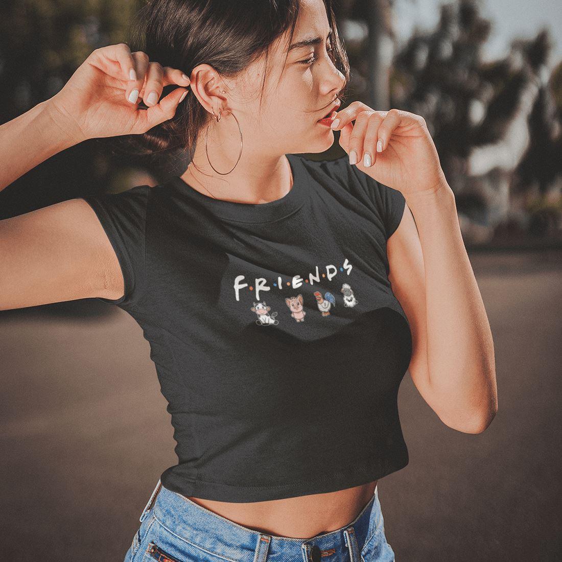 Friends - Damen Organic Crop Top - Team Vegan © vegan t shirt