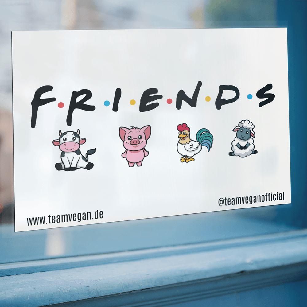 Friends Sticker - 20 Sticker - Team Vegan © vegan t shirt