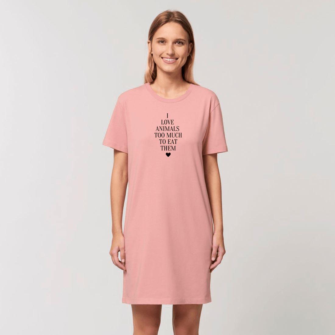 I love animals - T-Shirt Kleid Stella Spinner T-Shirt Kleid ST/ST Shirtee