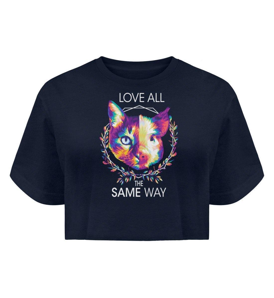 Love all the same way - Boyfriend Organic Crop Top - Team Vegan © vegan t shirt