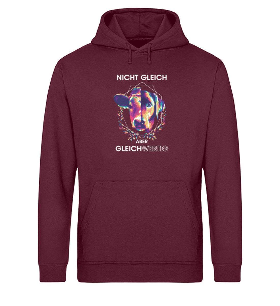Nicht gleich aber gleichwertig - Unisex Organic Hoodie - Team Vegan © vegan t shirt