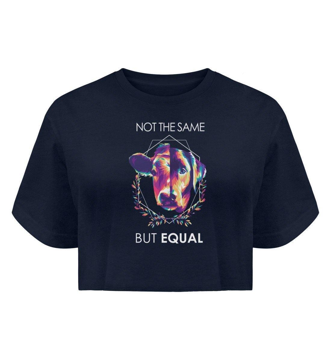 Not the same but equal - Boyfriend Organic Crop Top - Team Vegan © vegan t shirt