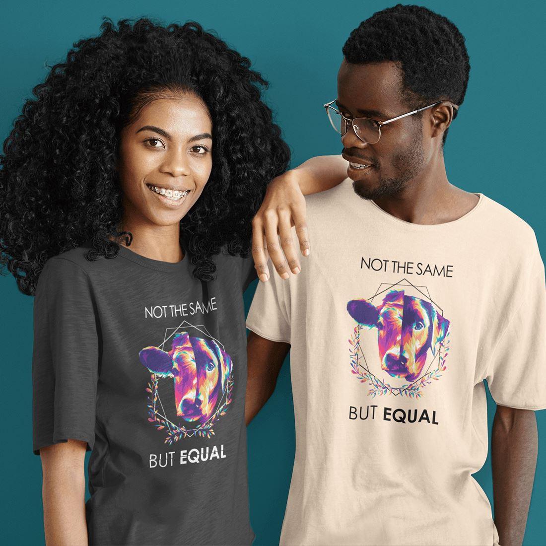 Not the same but equal - Organic Oversized Shirt - Team Vegan © vegan t shirt