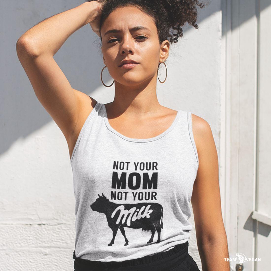 Not Your Mom Not Your Milk - Damen Organic Tanktop - Team Vegan © vegan t shirt