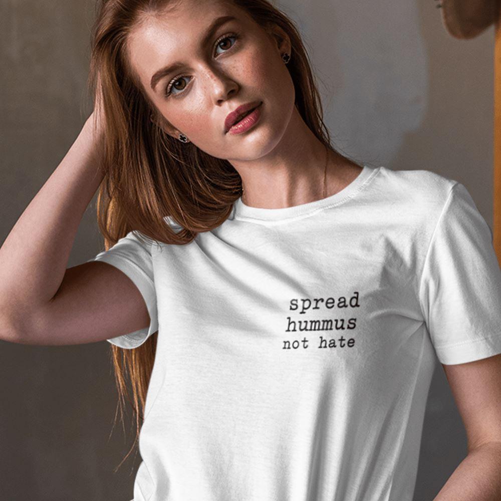 Spread hummus not hate - Damen Organic Shirt - Team Vegan © vegan t shirt