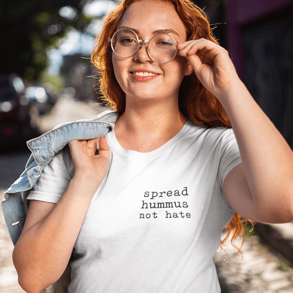 Spread hummus not hate - Damen Organic Shirt - Team Vegan © vegan t shirt