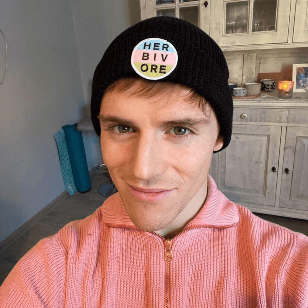 Vegan Liebling Beanie mit Patch - Team Vegan © vegan t shirt