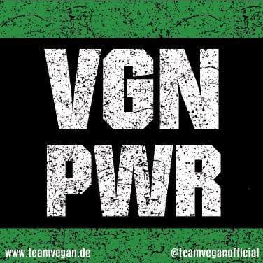 VGN PWR - 20 Sticker - Team Vegan © vegan t shirt