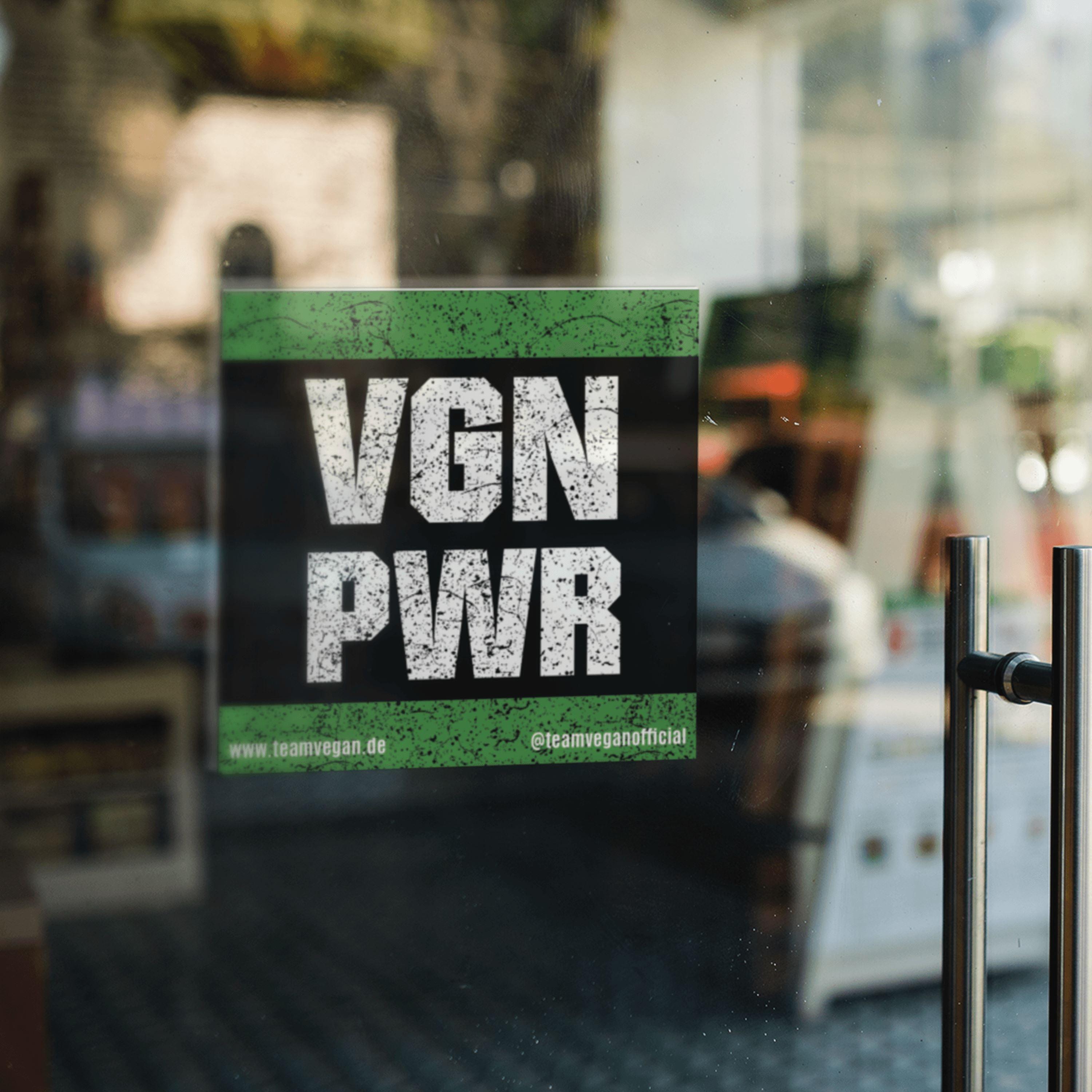 VGN PWR - 20 Sticker - Team Vegan © vegan t shirt