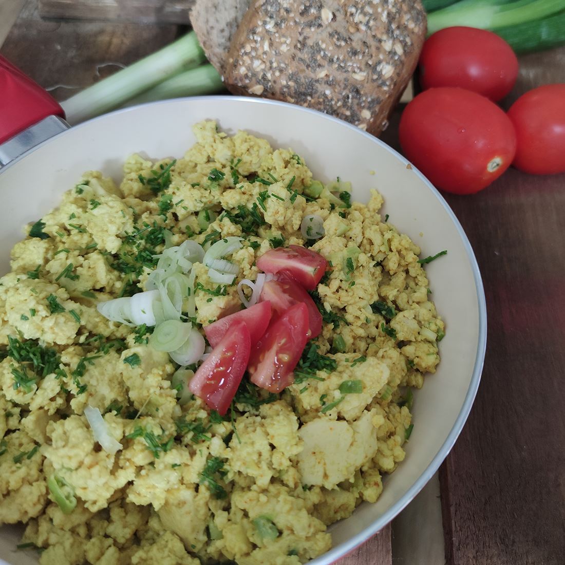 Veganes Rührei einfaches Rezept fürs Frühstück - Team Vegan © vegan t shirt