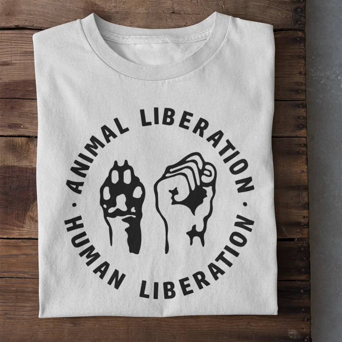 ANIMAL LIBERATION - vegan shirt - vegane kleidung - weiß 