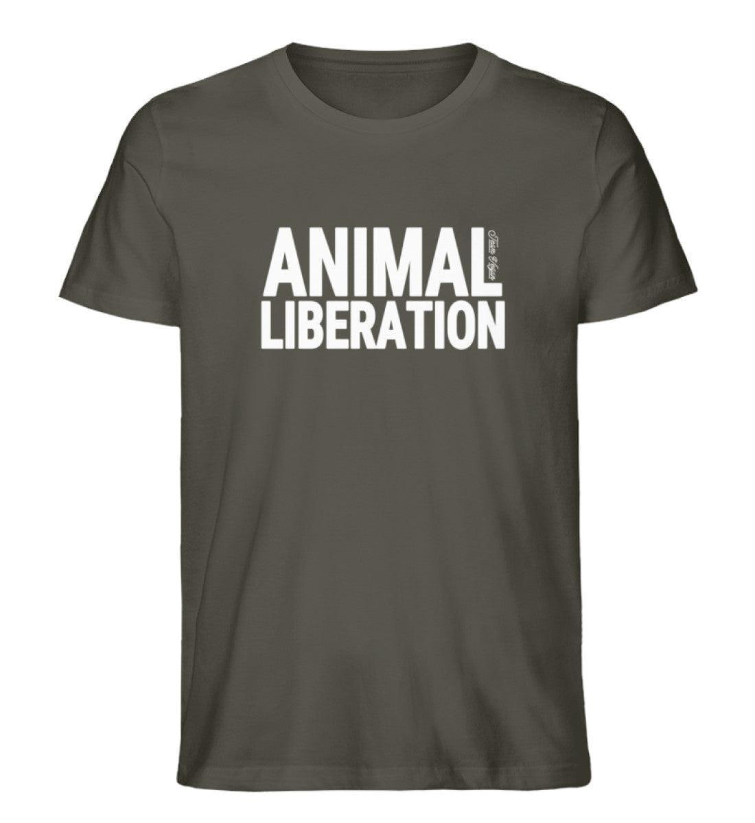 Animal Liberation™ - Unisex Organic Shirt Rocker T-Shirt ST/ST Shirtee Khaki S 