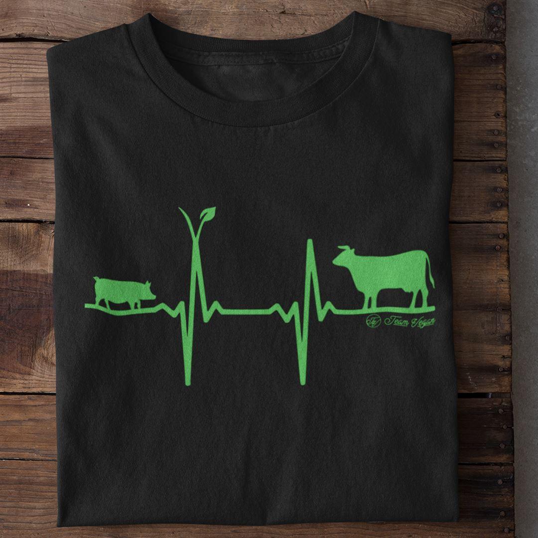 Animal Lover Heartbeat - Herren Organic Shirt - Team Vegan © vegan t shirt