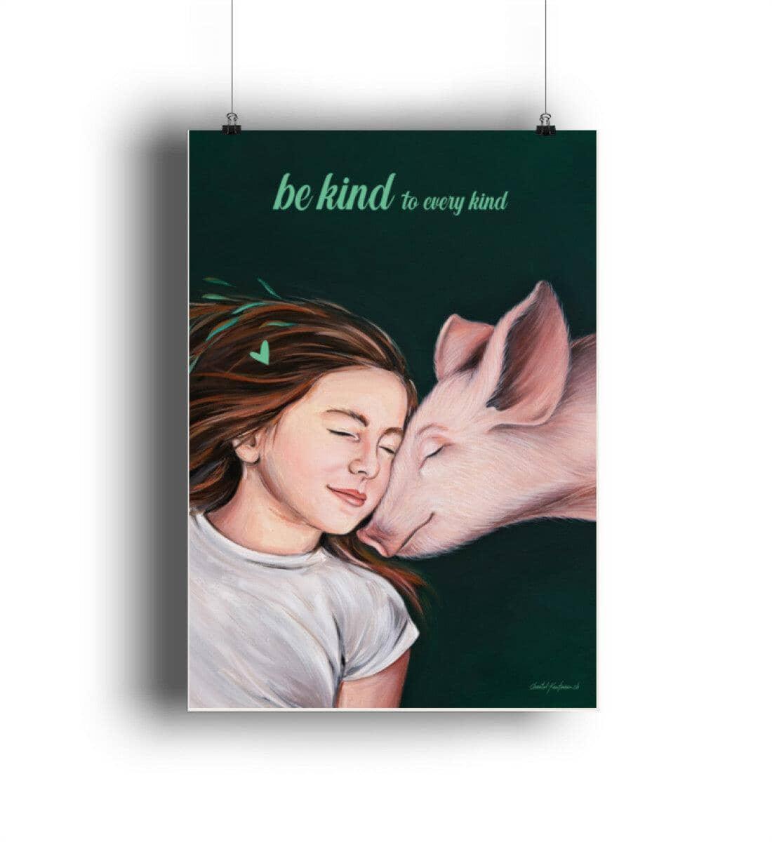 Be Kind [Chantal Kaufmann] - Poster - Team Vegan © vegan t shirt