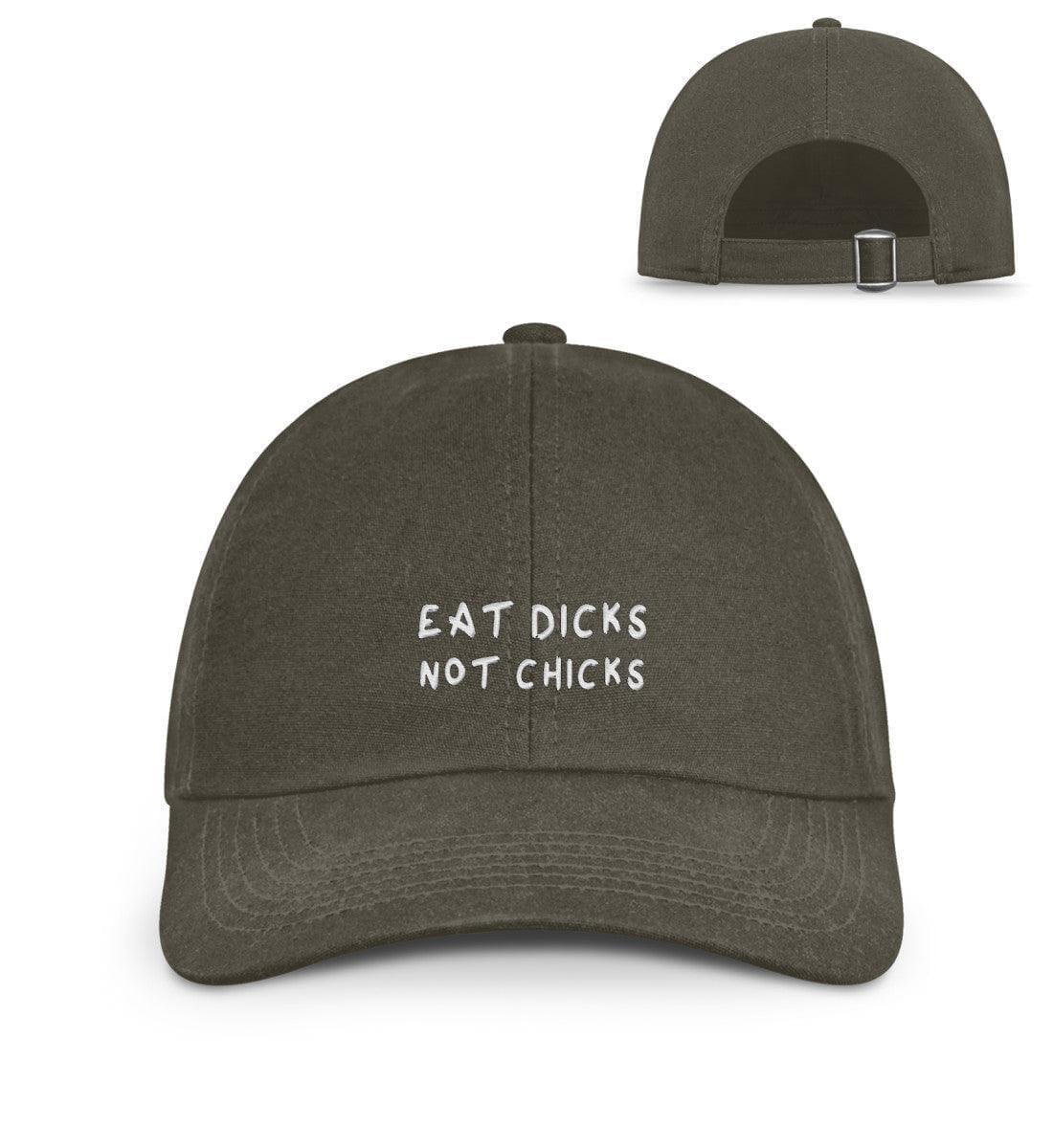 Eat dicks not chicks - Organic Baseball Kappe mit Stick - Team Vegan © vegan t shirt