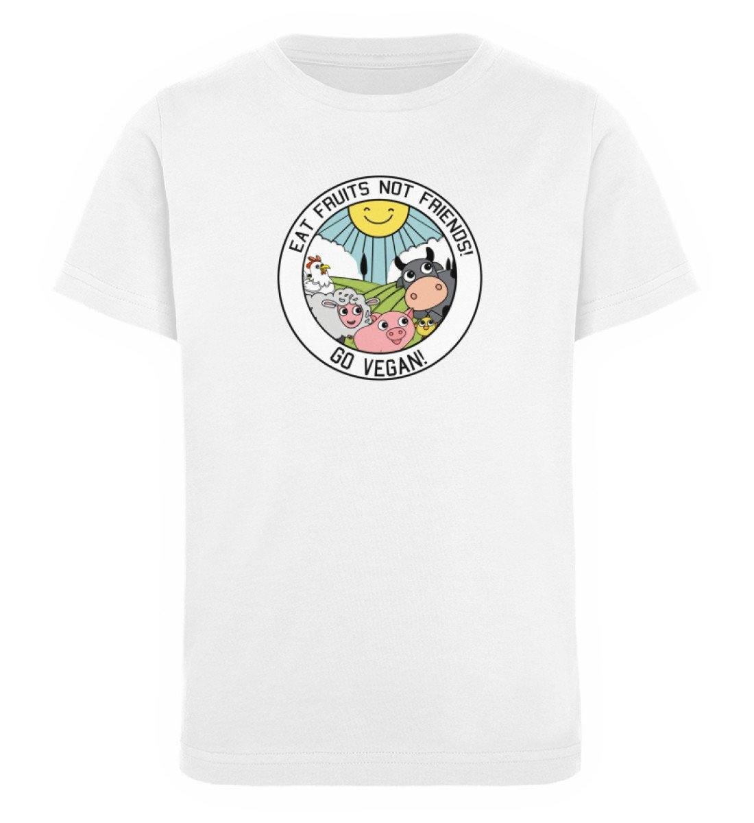 Eat Fruits Not Friends - Kinder Organic T-Shirt Mini Creator T-Shirt ST/ST Shirtee White 12/14 (152/164) 