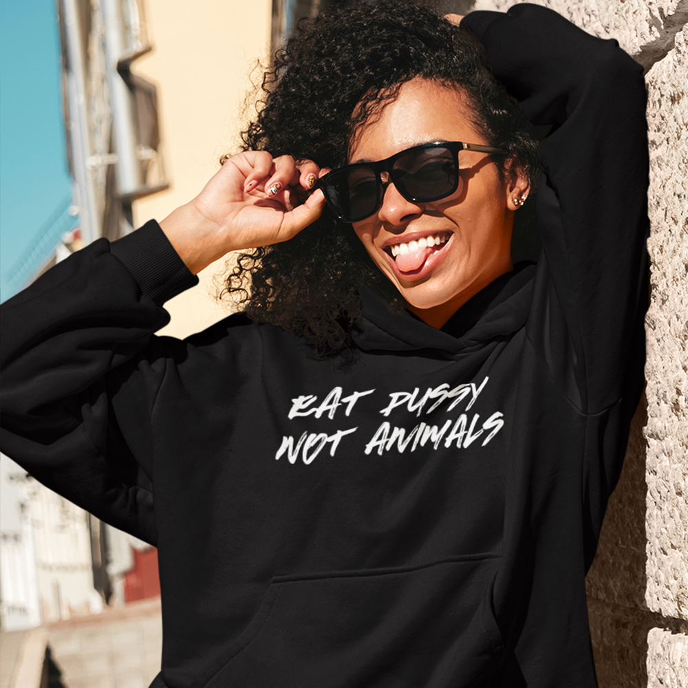 Eat pussy not animals - Unisex Organic Hoodie