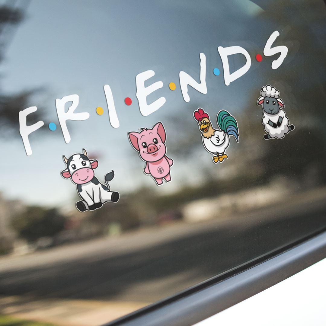 Friends - Autoaufkleber Sticker - Team Vegan © vegan t shirt