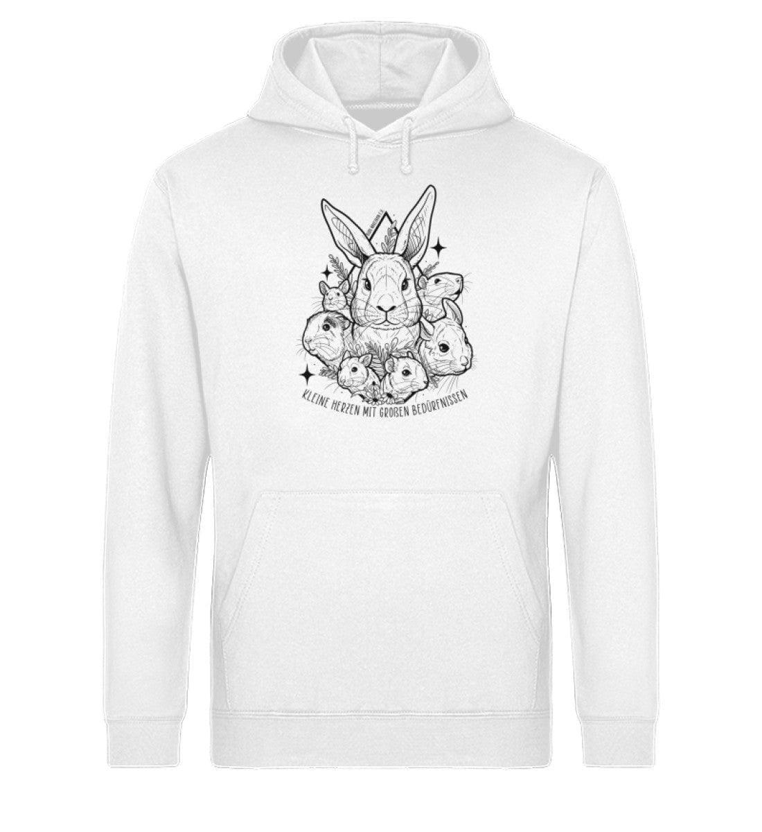 Kleine Herzen [Burg Nagezahn e.V.] - Unisex Organic Hoodie Shirtee White XS 