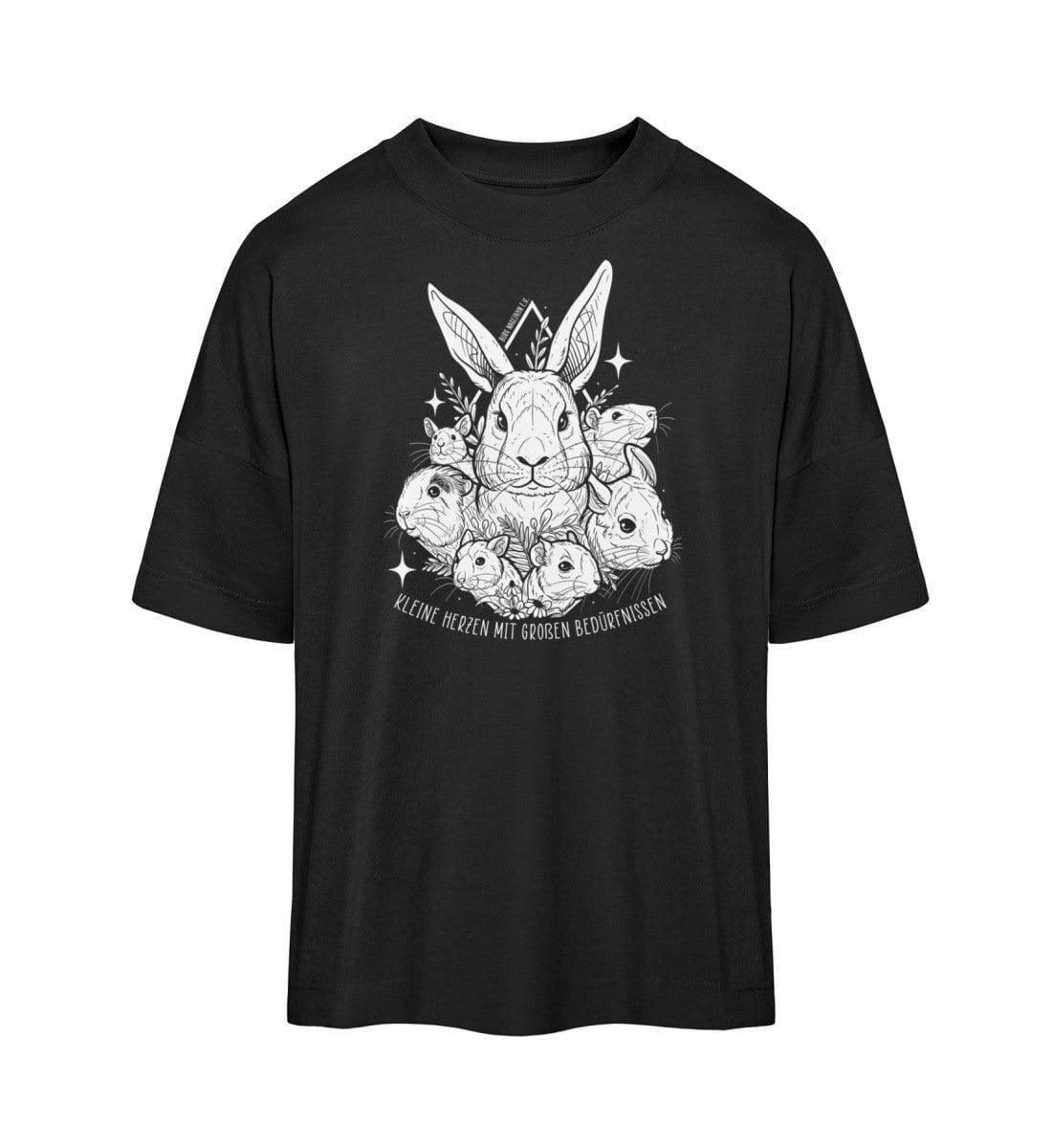 Kleine Herzen [Burg Nagezahn] - Organic Oversized Shirt Shirtee Schwarz XS 