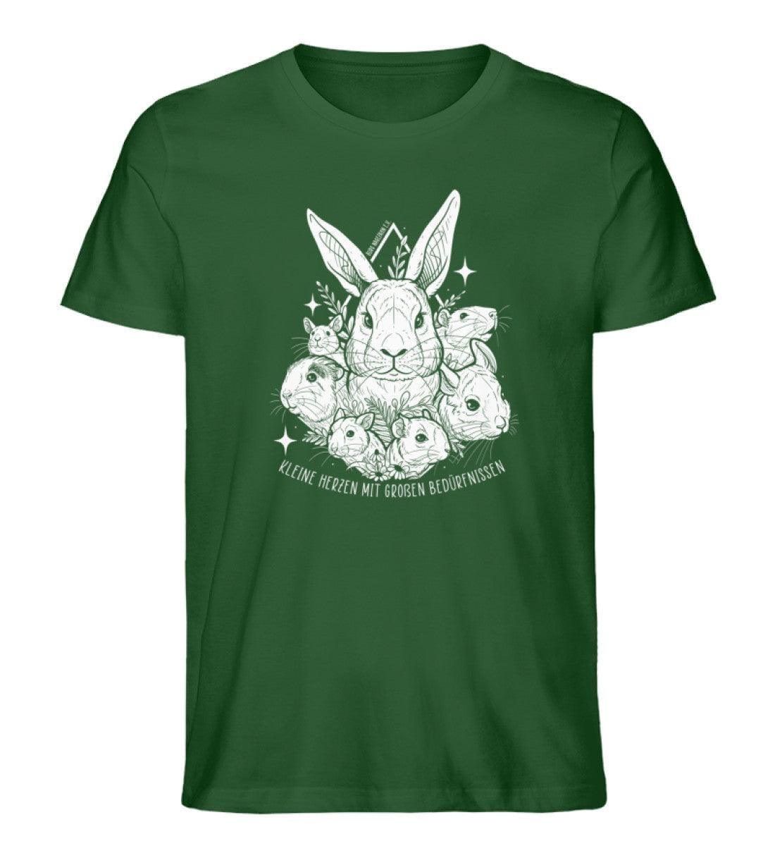 Kleine Herzen [Burg Nagezahn] - Unisex Organic Shirt Shirtee Dunkelgrün S 
