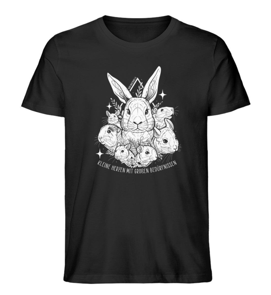 Kleine Herzen [Burg Nagezahn] - Unisex Organic Shirt Shirtee Schwarz S 