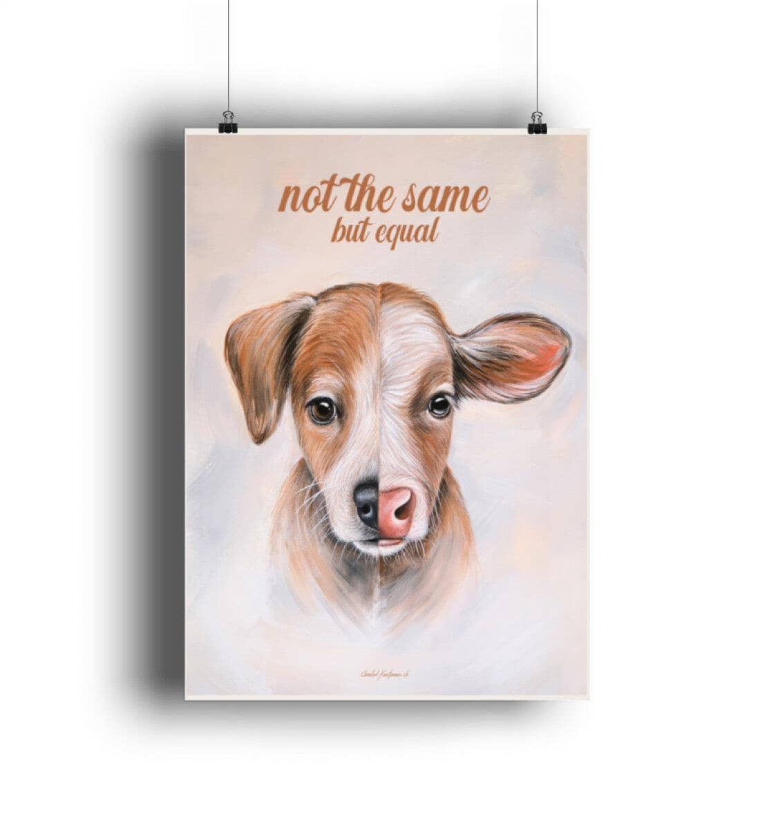 Not the same but equal [Chantal Kaufmann] - Poster - Team Vegan © vegan t shirt