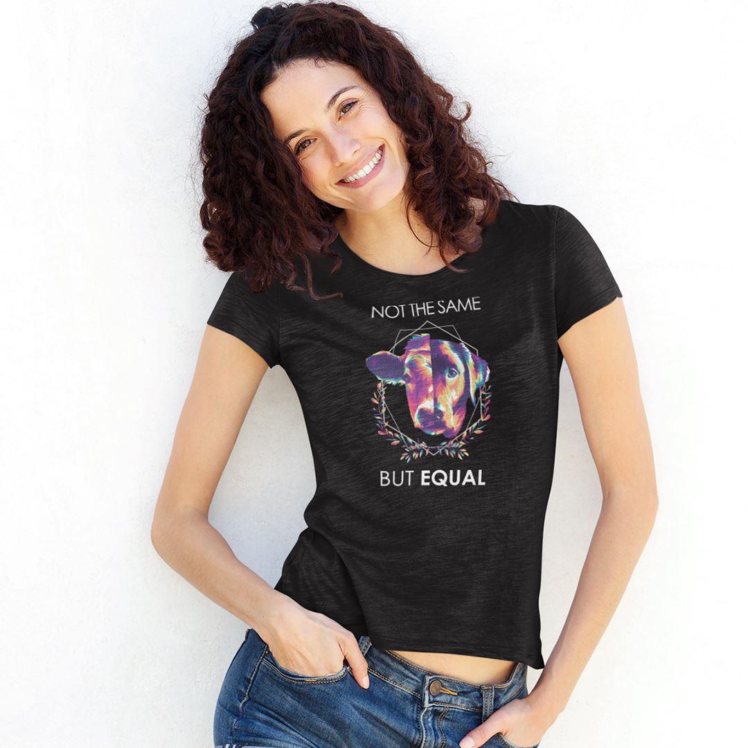 Not the same but equal - Damen Organic Shirt - Team Vegan © vegan t shirt